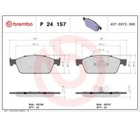 P 24 157 BREMBO Kit de plaquettes de frein, frein à disque pour FORD,FORD (CHANG