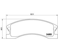 P 37 008 BREMBO Kit de plaquettes de frein, frein à disque pour JEEP,JEEP (BJC)