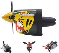 P-40 Fighter Décoration de grille d'aération de voiture avec hélice rotative, clip désodorisant de style nez de requin, décoration de tableau de bord d'avion pour décoration intérieure de voiture