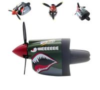 P-40 Fighter Plane Air Vent Decoration, Fighter Car Air Freshener Vent Clip, Mini P-40 Jet Dashboard Decor, Unique Gift for Pilots & Aviation Lovers, Long Lasting Odor Eliminator (Shark Mouth)