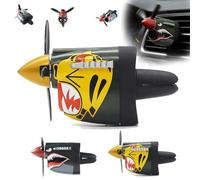 P-40 Warhawk Car Air Freshener With Spinning Propeller, P-40 Fighter Plane Air Vent Decoration, Long Lasting Odor, Eliminator Easy Install Fits Most Air Vents, Car Accessories For Men (#B)