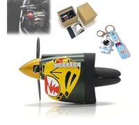 P-40 Warhawk Creative Propeller Car Decor, Shark Nose Style Air Freshener Clip, Shark Dynamic Propeller Dashboard Decor, Easy Install, for Pilots Aviation Lovers Most Vehicle (B)