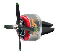 P-40 Warhawk Désodorisant pour grille d'aération de voiture - Parfum Cologne, avion de chasse avec bouche de requin - Désodorisant avec hélice rotative pour intérieur de voiture, accessoires de