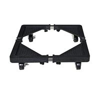 P-4431 Chariot de transport multifonction réglable pour appareils ménagers tels que sèche-linge, machine à laver, réfrigérateur, etc. 4 roulettes en caoutchouc plein avec frein de stationnement