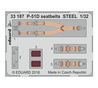 Maquette Eduard P-51d Seatbelts Steel For Revell - 1:32e - Accessories