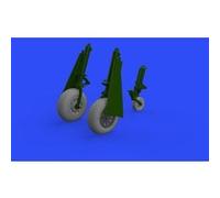 P-51d Wheels Oval Tread For - 1:48e - Eduard Accessories