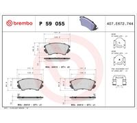 P 59 055 BREMBO Kit de plaquettes de frein, frein à disque pour BENTLEY,BUICK,BU