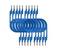 P 7049 BLUE Câble de mesure 50VAC,120VDC 10A fiche banane 4mm,des deux côtés ...