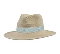 P.A.C. - Ecuador Panama Straw Hat - Chapeau - S/M - light beige / boho blue