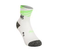P.A.C. RN 6.2 Reflective Pro Mid Compression Chaussettes De Compression Hommes-Blanc,Orange Fluo, Taille 40-43