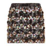 P.a.r.o.s.h. - Mini-jupe Gym à fleurs brodées - Femme - Jupes - Brun - Taille: 40 FR