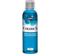 P¿B¿O Flacon 250ml Encre Colorex Aquarelle Rendu Velout¿ Bleu Cyan