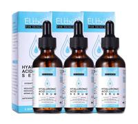 P-Beauty 3x Sérum Visage à l'Acide Hyaluronique 60 ml, Végan - Lot de 3 sérums hydratants Hydrate en profondeur, réduit les rides et améliore la fermeté de la peau - Idéal pour routine soin du visage