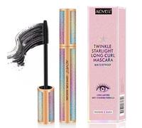 P-Beauty 4D Twinkle Starlight Mascara pour cils longs | Noir intense | Mascara imperméable avec effet Curl et brosse en silicone pour le volume | Résistant aux essuyage | (10 ml, noir)