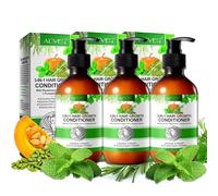 P-Beauty Après-shampoing 3en1 Romarin Menthe & Huile de Graines de Citrouille 3x300ml Avec Biotine - Croissance des Cheveux & Soin Réparateur Pour Cheveux Secs - Brillance & Protection contre la Chute