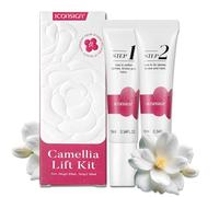 P-Beauty Camellia Lifting Lotions Step 1 & 2 Recharge pour lamination Lash Lift & Brow - Lifting des cils et des sourcils - Formule végétalienne avec extrait de camélia - Utilisation à domicile et en