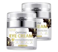 P-Beauty Crème contour des yeux naturelle à la caféine - Crème anti-âge contre les cernes, les gonflements et les poches sous les yeux - Hydrate et lisse les yeux éveillés (2 x 50 ml)