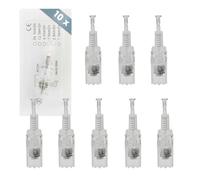 P-Beauty Dermapen Lot de 10 cartouches à aiguille M1 pour microneedling - Cartouches aiguilles de rechange pour Auto Derma Electrique Pen M1 - Fermeture filetée - Contre les rides, l'acné et les