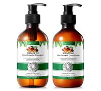 P-Beauty - Ensemble shampoing et après-shampoing à l'huile de Batana au romarin, sans sulfate - Favorise la croissance des cheveux, hydrate et régénère, renforce les cheveux fins et abîmés, lutte