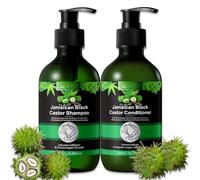 P-Beauty Ensemble shampoing et après-shampoing à l'huile de ricin avec biotine 300 ml pour la croissance des cheveux, soin des cheveux et du cuir chevelu - Shampoing & après-shampoing contre la chute