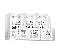 P-Beauty - Gel de construction d'ongles 5 en 1 - Gel de construction pour ongles, gel UV LED, couche de base, vernis à ongles, ongles en gel, design - Renforcement et extension des ongles durables -