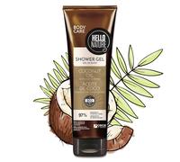 P-Beauty Gel douche nourrissant avec huile de coco bio - Soin hydratant pour peaux sèches avec parfum coco - Crème de douche pour le corps à l'huile d'amande et au panthénol - Végétalien et sans