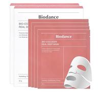 P-Beauty Lot de 2 paquets de 4 masques faciaux au collagène hydrogel bio - Nettoyage en profondeur - Masque anti-âge pour réduire l'humidité et les rides - Soin de la peau avec collagène et acide