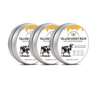 P-Beauty Lot de 3 baumes pour le corps et le visage au miel Tallow Honey - Crème de soin naturelle avec sébum de bœuf et miel - Crème pour le visage - Apaise les peaux irritées, renforce la barrière