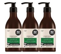 P-Beauty Lot de 3 savons liquides naturels pour les mains avec huile de graines de chanvre 270 ml - Savon naturel pour les mains, mousse pour un nettoyage en douceur, une hydratation intense et une