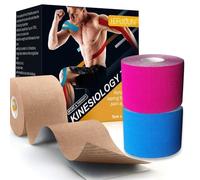 P-Beauty Lot de 5 rouleaux de bande de kinésiologie pour le sport et la médecine - Soutient les muscles et les articulations - Forte adhérence - Élastique - Imperméable - Sans latex - Couleur de la