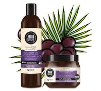P-Beauty Naturkosmetik Acai Kit de soin capillaire Shampoing et masque capillaire - Bio, végétalien, sans silicone - Soin intensif & réparateur - Soin capillaire pour cheveux secs, abîmés et colorés