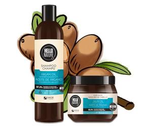 P-Beauty Naturkosmetik Kit de soins capillaires à l'huile d'argan Shampoing & masque capillaire - Bio & végétalien - Shampooing pour réparation intense, hydratation et brillance - Cure capillaire pour