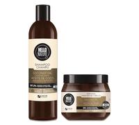 P-Beauty Naturkosmetik Shampooing + masque capillaire à l'huile de coco - Hydratation & réparateur - Shampooing pour cheveux secs et abîmés - Masque de cheveux brillant - Soin des cheveux sans