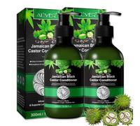 P-Beauty Rizinus Conditioner 2x300ml, après-shampooing, huile de ricin - répare les dommages aux cheveux, favorise la croissance des cheveux, soins capillaires végétaliens & soin du cuir chevelu