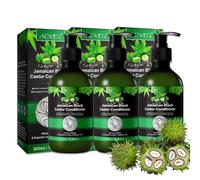 P-Beauty Rizinus Conditioner 3x300ml, après-shampooing, huile de ricin - répare les dommages aux cheveux, favorise la croissance des cheveux, soins capillaires végétaliens & soin du cuir chevelu