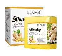 P-Beauty Savon naturel à l'acide kojique au gingembre 100 g avec acide kojique, extrait de gingembre, huile d'olive et beurre de karité - Savon au gingembre pour le visage et le corps avec ingrédients