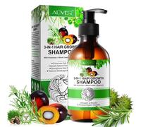 P-BEAUTY Set 3-en-1 Huile Capillaire Shampooing Après-shampooing - Cheveux sains & brillants, densité, croissance & santé - Romarin, Ricin Noir & Huile de Batana - Shampooing 300ml