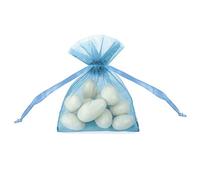 P&D Lot de 20 sachets en Organza - Bleu Ciel