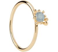 P D PAOLA Bague bleu fumé / or, Taille 50
