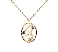 P D PAOLA - Collier Lion - Argent Sterling 925 Plaqué Or 18 carats - Bijoux pour Femme