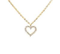 P D PAOLA - Collier White Heart - Argent Sterling 925 Plaqué Or 18 carats - Bijoux pour Femme