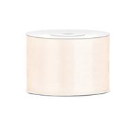 P&D Ruban Satin Blanc cassé 5 cm x 25 m