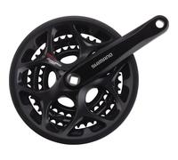 P dalier Shimano Tourney FC-A073 - 170 mm 7/8 vitesses 50/39/30 dents, carr rivet , interface de broche JIS, noir
