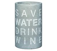 P.e.T. Vino Refroidisseur de vin en béton avec inscription "Save water" env. 21 cm de haut