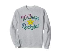 P.E Team WELLNESS ROCKSTAR Workout Camp Yoga Crew Focus Sweatshirt