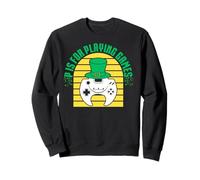 P est pour Jouer à des Jeux Lucky Boy Gamer St Patrick Day Boys Sweatshirt