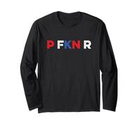 P FKN R Puerto Rico Fan Drôle Meme Musique Espagnol Argot Urbain Manche Longue