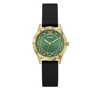 P GLD CS W/CRYS/Sun Green Glitz DL/BLK SMTH STRP Silicone STRP, Vert