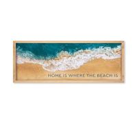 P. Graham Dunn Décoration murale encadrée - Plage côtière et décoration nautique, 89,5 x 33 cm, Home Is Where the Beach Is