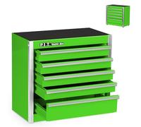 P.I.T. Mini boîte à Outils Verte, boîte à Outils Portable à 5 tiroirs en Acier avec Doublure, Petite boîte à Outils Verte pour Le Rangement des Outils, Bricolage à Domicile